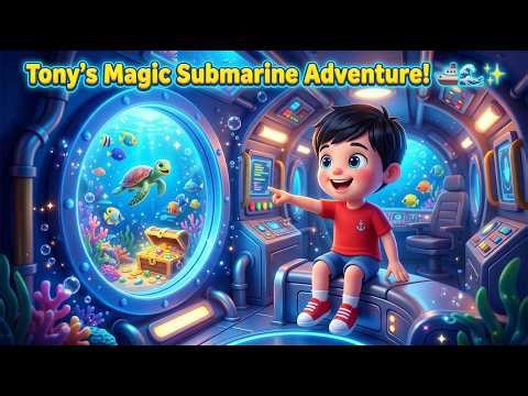 Tony and the Magic Submarine Adventure! | Underwater World, Sea Animal & Fun Learning Video for Kids