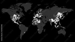 Covid-19 Corona Virus World Infection Spread Animation Across World Map, Realistic Animation That Affects the World, Infectious Disease Animation Across World Map