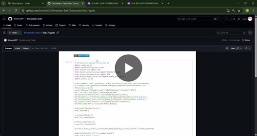 🚀 Task 7 Completed – SVM Classification (ElevateLabs AI/ML Program)I'm excited to announce the successful completion of Task 7: VM Classification using Support Vector Machines (SVM) as part of my… | Sri Ram