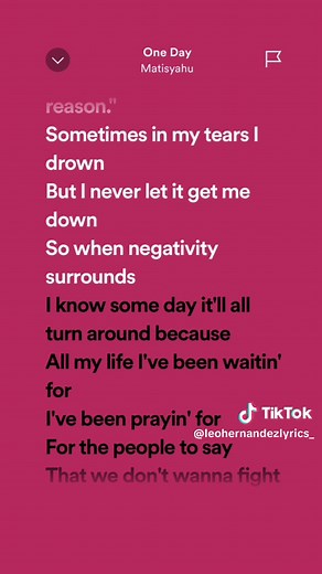 One Day - Matisyahu Lyrics Video