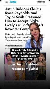 204K views · 2.5K reactions | #JustinBaldoni filed a $400 million lawsuit, which includes an allegation that #TaylorSwift and #RyanReynolds “pressured” him into using #BlakeLively’s scene rewrite. #ItEndswithUs | People | Facebook