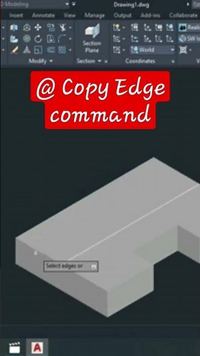 Copy Edge command in Auto cad