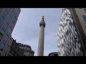 Pudding Lane where The Great Fire of London 1666 started & The Monument