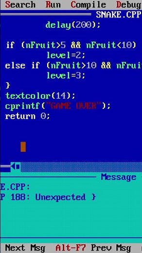Turbo C++ Retro Coding OG Snakes #explore #programmer #programming #motivation