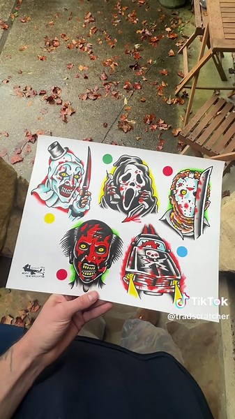 Horror Movie Tattoo Flash Ideas for October Enthusiasts