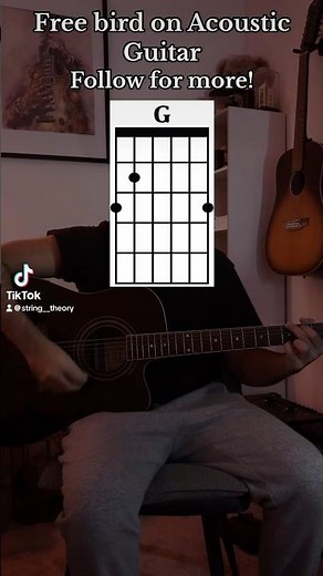 How to Play Free Bird - Lynyrd Skynyrd on acoustic guitar #tabs #lynyrdskynyrd #freebird #guitar