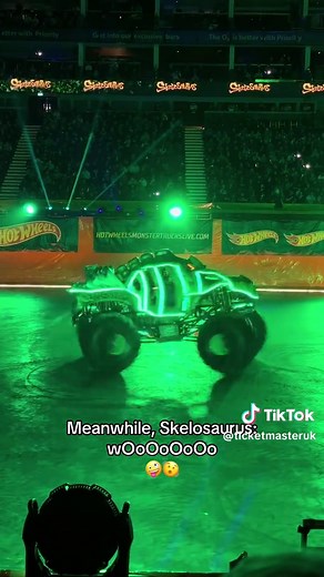 @Hot Wheels Monster Trucks Live demonstrating big trucks getting a sugar rush 🤪 Catch the Hot Wheels Monster Trucks: Glow-n-Fire trucks and motocross bikes on tour from March in Leeds, Liverpool and Birmingham! 🎟️🎟️