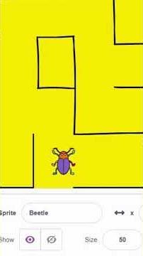 🪲 Beetle Maze Gone Wrong 😂 | PictoBlox Short #pictoblox #powerpoint #powerpoint