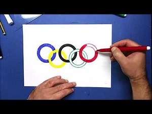 Drawing And Color Olympic Rings Symbols Logo | Very Easy Drawing Of Olympic Games Symbols