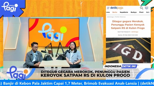 Detik Pagi akan menemani pagi harimu selama 3 jam kedepan dengan membahas beberapa topik yang seru dan menarik detikers! Ada apa aja? Ini dia Menu Hari Ini: What's On Social Media: 1. Cabik Jepang, Indonesia Cetak Sejarah Ke Final Piala Asia Futsal 2026 2. Mengenal Suraj Chavan, Si 'Justin Bieber India' yang Viral di Medsos 3. YouTuber Bobon Santoso Ingin Pensiun Tahun Ini, Akun Mau Dijual Rp 20 M 4. Viral di Tiongkok, Draco Malfoy Jadi Maskot Tahun Baru Imlek! 5. Cerita Baru Pinkan Mambo: Ngame