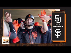 San Francisco Giants Score 7 Straight Runs in Comeback Win | Spring Training Highlights