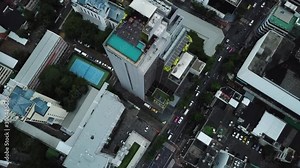 Bangkok Thailand, Amara Hotel in Silom District, Top Down Birdseye Aerial View
