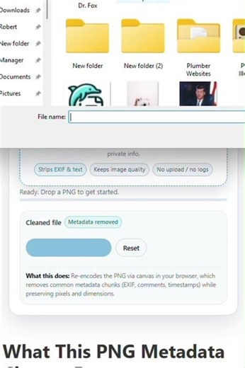 Remove PNG Metadata Quickly (cleaner) #png #metadata #pngimage #pngimages #imagetools