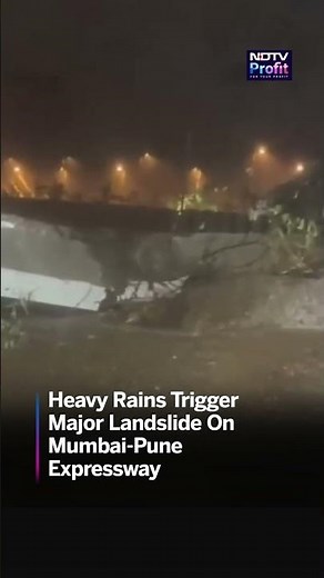 Watch: Heavy Rain Triggers Major Landslide On Mumbai-Pune Expressway | #shorts