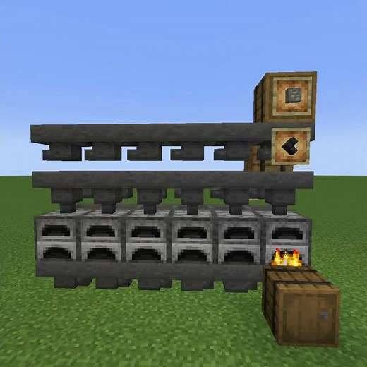 Minecraft Auto Furnace Tutorial #SHORTS