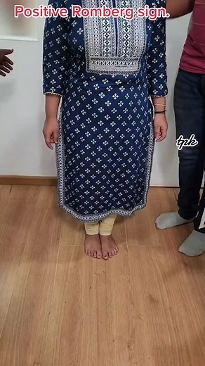 The Romberg sign is said to be positive in a patient who is able to stand with his feet placed together and eyes open but paradoxically sways or falls while closing his eyes. This activity covers the proper execution and interpretation of the Romberg test as a diagnostic tool.