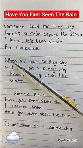 Have you ever seen the rain song lyrics by Creedence Clearwater Revival #ccr #songlyrics #foryou