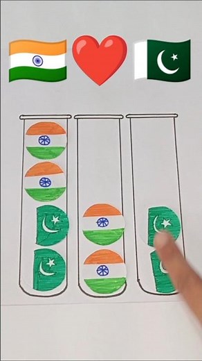 Independence Day Drawing | Pakistan 🇵🇰 India 🇮🇳 | #sakshiartist #shorts #drawing #trending #art