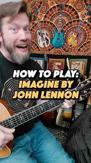24K views · 250 reactions | How To Play Imagine by John Lennon - EASY Guitar Version #guitar #guitarist #guitarlessons #johnlennon #explore | Bob Denson | Facebook