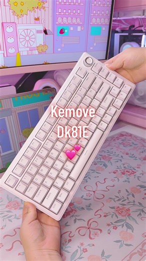 DK81E from @kemove_dierya_tmkb 💕 This is such a great budget friendly keyboard! You don’t have to download any software since it’s all on a web browser. It has amazing LEDs despite it having north LEDs. The switches feel great…there’s some resistance which is awesome for both gaming and typing. The only downside is that it’s only wired meaning you can’t connect it over Bluetooth or 2.4gHz. Overall I really love this keyboard. For someone who is just getting into keyboards I would recommend this