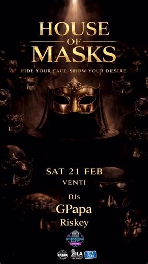 🎭✨ Mask on. Mystery on. Get ready for a night full of secrets, sparkle, and unforgettable vibes. Who will you be when no one knows it’s you? #venticlub #internationalparty #music #carnival #athens