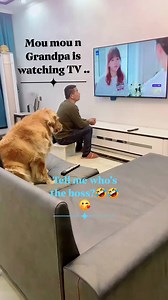 Mou mou n grandpa is watching TV ..N Grandpa cant win over mou mou.... #moumou #FB粉專 #fbreels | Jonalyn Tabjan Baquillos