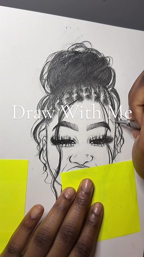 Drawing With Me: Messy Boho Braid Bun Tutorial