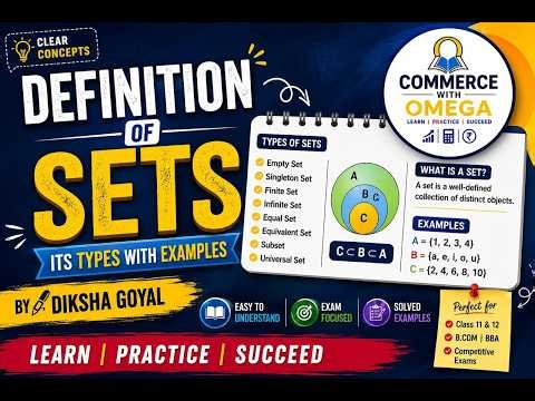 Learn Sets Easily 📘 | Definition + Types of Sets with Examples | Diksha Goyal