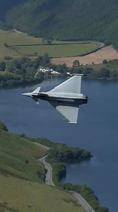 ‘Triplex’ flight of Typhoons taking the low level scenic route through Wales recently | Tom Whitworth Photo
