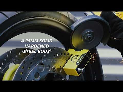 Squire Defiant® - The Ultimate Angle Grinder Resistant Motorcycle Brake Disc Lock