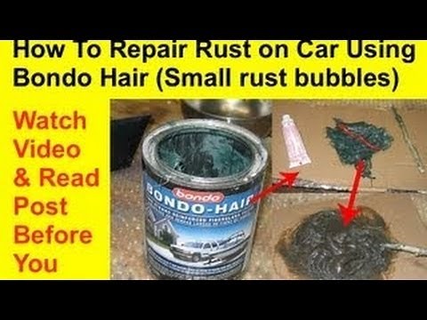 How To Use Kitty Hair or Bondo Hair To Repair Rust on Car
