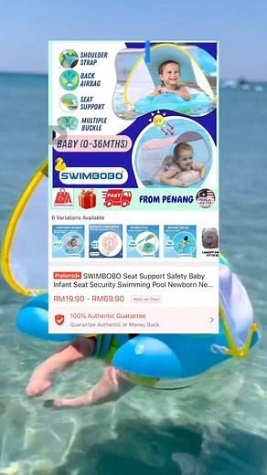 5.4K views · 27 reactions | ⭐ Inflatable Canopy Float - Suitable for infants aged 0-3Y! Bring this to your next pool party 諒 https://shope.ee/1AshQEpjVQ #ShopeeMY | Shopee | Facebook
