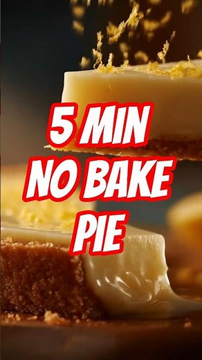 Viral No-Bake Lemon Pie 🍋 | Creamiest Dessert EVER (No Oven Needed!) #shorts