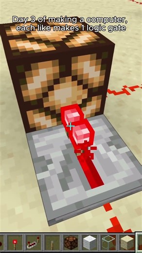 Day 3 of making a computer #redstoneengineering