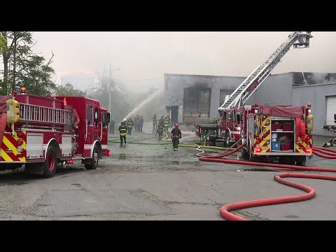 Massive fire damages warehouse in South Scranton