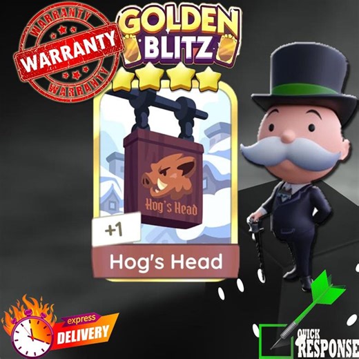 Golden Blitz Event Hogs Head Monopoly Go Stickers: Rare Album Collection Trusted Seller - Etsy