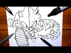 how to draw Sonic the Werehog Monster Zone