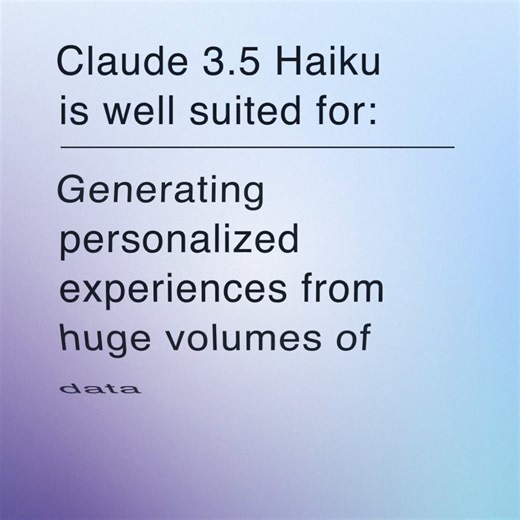298 reactions · 25 shares | Complex tasks made easy with improved reasoning. ⚡️ New Claude 3.5 Haiku, now in Amazon Bedrock, combines rapid response times & enhanced reasoning capabilities. Make sense of large volumes of unstructured data with efficiently processed & categorized information for rapid data extraction. ️ https://go.aws/48CpNX9 | Amazon Web Services | Facebook