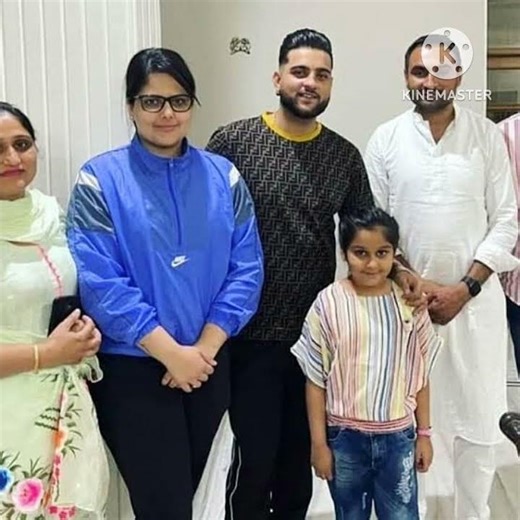 karan aujla with his beautiful wife and sister#karanaujla #shorts #youtubeshorts