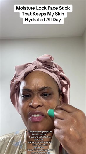 Trying this moisture locking face stick and I love how easy it is for quick hydration during the day. The stick format makes touch-ups simple and it leaves my skin feeling comfortable and moisturized. Perfect for keeping in your bag for skincare on the go. moisture locking face stick, ceramide face balm, squalane face moisturizer, hydrating face stick, skincare touch up stick, skin barrier support skincare, dry skin hydration balm, portable moisturizer stick #tiktokshopfinds #skincarefinds #hydr