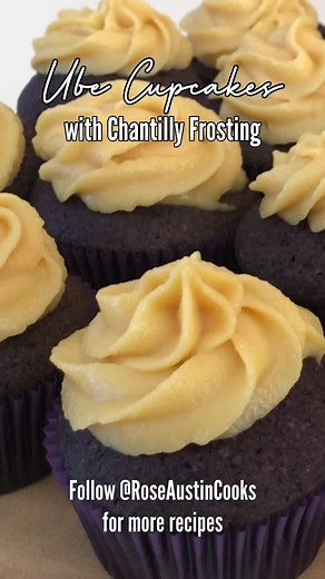 Delicious Ube Cupcakes with Chantilly Frosting Recipe