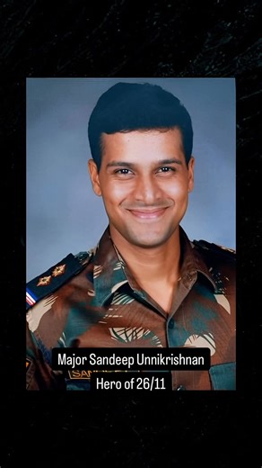 “I will not abandon my men!" Major Sandeep Unnikrishnan’s words echo in every Indian heart. On his death anniversary, we remember the hero of 26/11, who defended our nation with utmost bravery and courage. Jai Hind 🇮🇳 #26/11 #jaihindi | Rekha