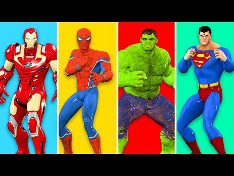 Super Hero 3D Funny Game Help Spider Man Rescue the Squid Girl Doll | Jump Sky Squid Game