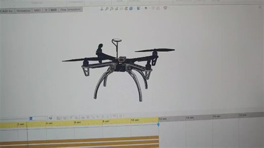 A drone fly simulation in solidworks. | Jett Liu
