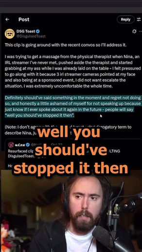 Asmon reacts to Toast and SA Nina situation