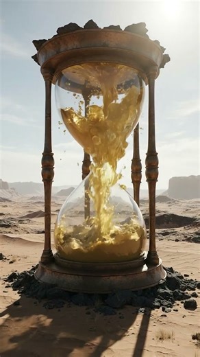 Liquid Sand Hourglass Reverse Flow | Time-Rewind ASMR CGI