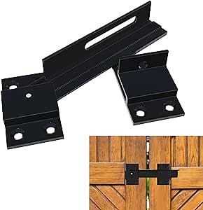6" Flip Gate Latch Lock,Aluminum Alloy Safety Door Latch with Padlock Hole,Gate Latches for Wooden Fence, Barn Door Lock Latch,Outdoor Gate,Shed Door Latch,Yard,Cabinet