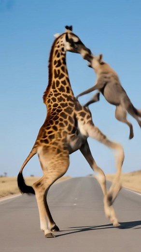 Hyena's Bold Attack on Giraffe Fails Dramatically