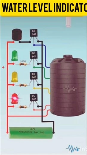 4-Level Water Indicator with Buzzer #Shorts