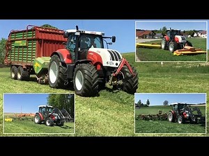 1. SCHNITT 2018 | Gras silieren | Steyr 6230 CVT | Steyr 4085 Kompakt